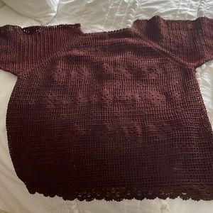 Beautiful detailed crochet blouse medium